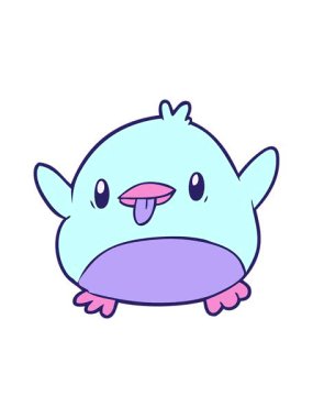 Dikkat çekici bir penguen karikatürü.