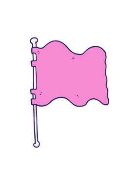 karikatür bayrağının canlandırma efektini renklendir