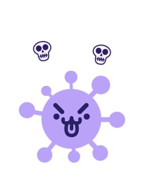 basit bir evcil hayvan virüsünün kafatası animasyonu