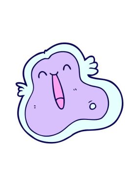 Neon ışık efekti bir mikrop karalaması animasyonu