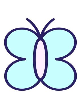 Basit, cesur resimli kelebeğin canlandırma efektini piksel yap