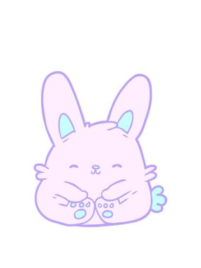 Sevimli tavşan çizgi filminin animasyonunu genişletiyorum.