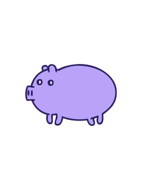 Şişko bir domuzun şirin çizgi filmlerinin dikkat çekici animasyonları.