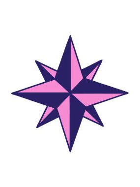 Bir yıldız simgesinin ikonik dövme biçimindeki bir resminin efekt canlandırmasını göster