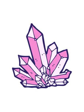 Çizgi film kristallerinin canlandırma efektini renklendir