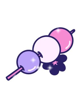 Geleneksel Hanami Japon tatlısının ışıltı etkisi