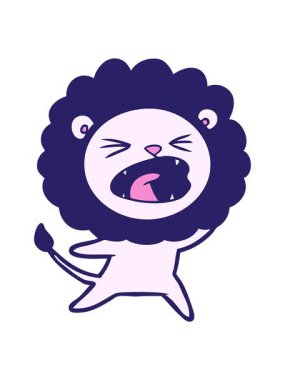 Aslan çizgi filminin parlak ışık efekti