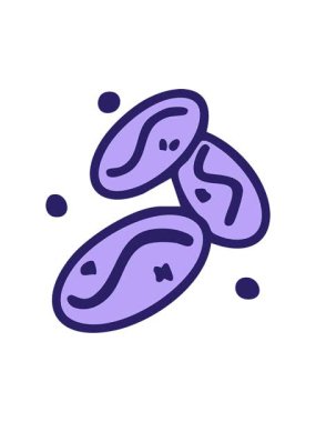 Üç Brezilya kahve çekirdeğinin hareketli animasyonları birlikte çiziliyor.