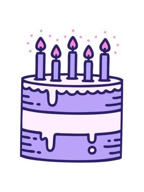 Doğum günü pastasının ikonik dövme şeklindeki görüntüsünün titreşimli hareketi