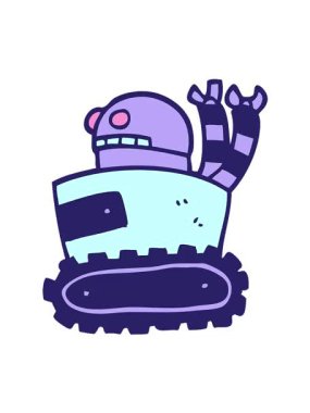 Karikatür karalama robotunun titreşimli hareketi