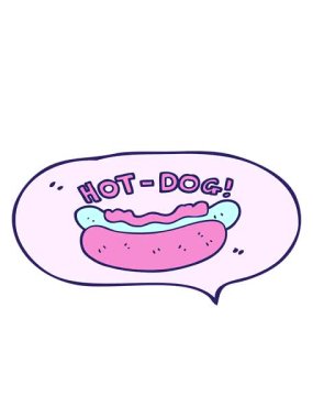 serbest konuşma baloncuğu çizgi filmi hotdog 'un hareketli animasyonu