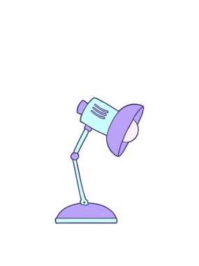 Kalk ve çizgi film lambasının animasyonunu uçur