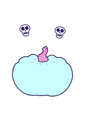 Kabak çiziminin kafatası animasyonu