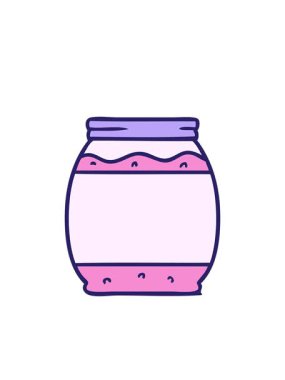 Yanıp sönen radyal çizgiler Çilek reçeli çizilmiş el animasyonu