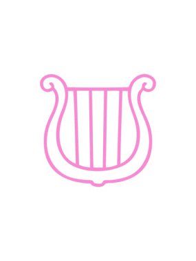 Geleneksel arp simgesinin çizgi çiziminin bölünme etkisi canlandırması