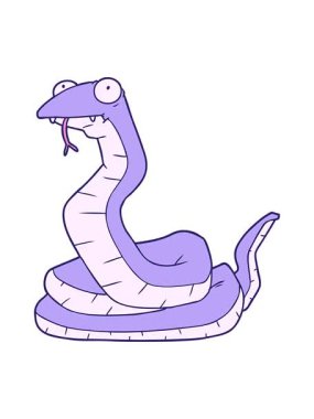 bob and pause animation of snake drawing