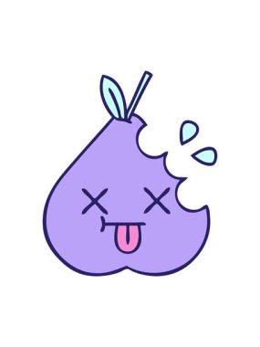 Yeşil armut çizgi filminin parlak ışık efekti