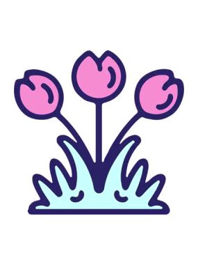 Basit lale çiçeğinin titreyen animasyonu