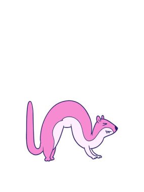 Bir gelincik çizgi filminin zıplama hareketi.