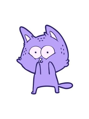 Çizgi film kedisinin hareketli animasyonunu oynat