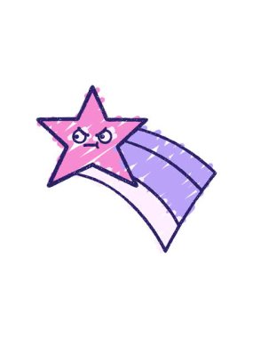 Kayan Yıldız Tebeşiri Çiziminin dikkat çekici animasyonu