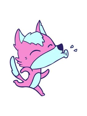 Fox çizgi film karakter tasarımının basınçlı animasyonu