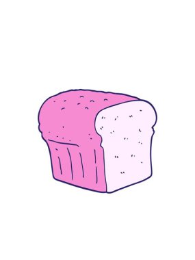 Yanıp sönen radyal çizgiler ekmeğin düz renk çiziminin canlandırması