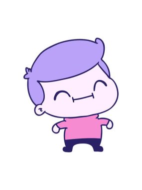 Kawaii yaşlılarının serbest çizim hareketli animasyonları