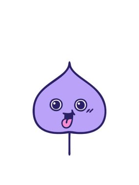 Ekspres yaprağın sevimli çizgi filminin zıplama hareketi animasyonu