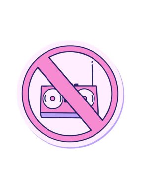 Tatlı bir çizgi film çıkartmasının hareketli animasyonu. Radyoya izin yok.