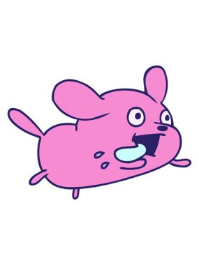 Şirin kawaii köpeğinin serbest çizimli çizgi filminin hareketli animasyonu