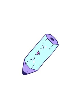 Eğlenceli kalem karikatürünün satış animasyonu