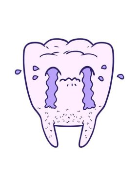 Ağlayan çizgi filmin hareketli animasyonu.