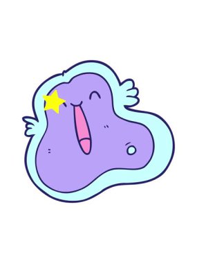 Parıldayan yıldızlar bir mikrop karalamasının animasyonunu etkiler.