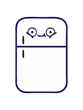 Dondurucunun sevimli çizgi filminin neon ışık efekti animasyonu