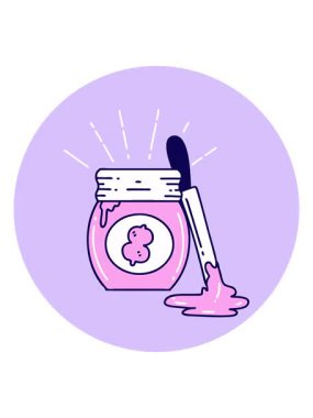 Dövme tarzı fıstık ezmesinin neon ışık efekti animasyonu