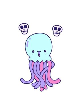 sevimli denizanalarının kafatası animasyonları