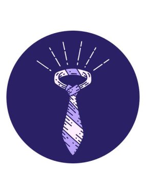 bob ve duraklat dövme tarzı ofis kravatının animasyonunu