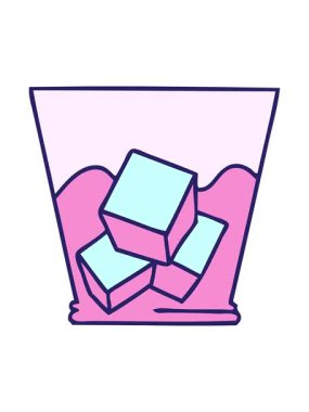 el çiziminin animasyonunu bob ve duraklat viski ve buz karikatürü