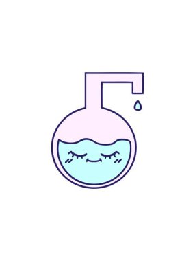 Bir bilim deneyinin illüstrasyonunun radyoaktif parlayan animasyonu