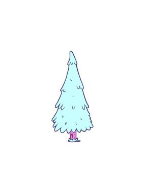 Karikatür Noel ağacının bölünme etkisi