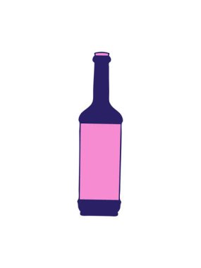 Garip bir şarap şişesinin titreşimli hareketli animasyonu