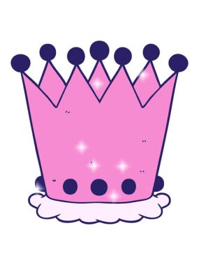 Çizgi film taçlarının ışıltı etkisi