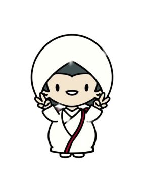 Geleneksel düğün kıyafetleri içinde Japon bir kadının kutlamalarının ışıltılı etkisi.