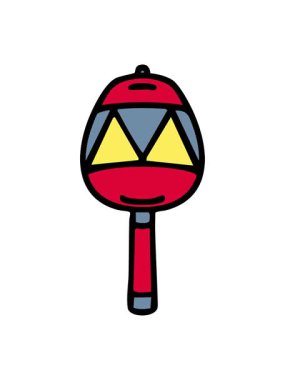 Brezilya marakas kültürel müzik enstrümanının animasyonunu salla ve durdur