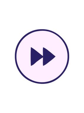 Hızlı ileri sarma düğmesinin sevimli çizgi filminin gösterişli satış animasyonu