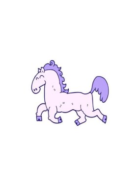 Çizgi film aygırının gösterişli satış animasyonu