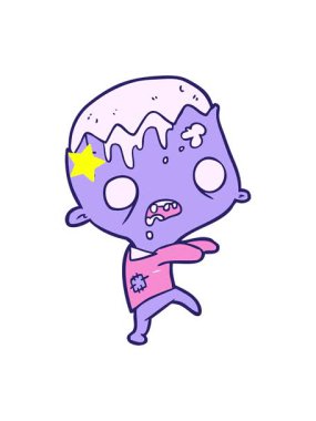 Parıldayan yıldızlar bir zombi çizgi filminin animasyonunu etkiler.