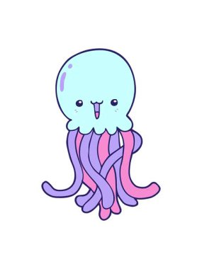 Şirin denizanalarının hareketli animasyonları