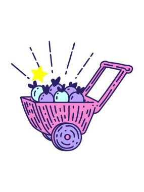 Parıldayan yıldızlar geleneksel bir dövme tarzı elma vagonunun canlandırmasını etkiler.